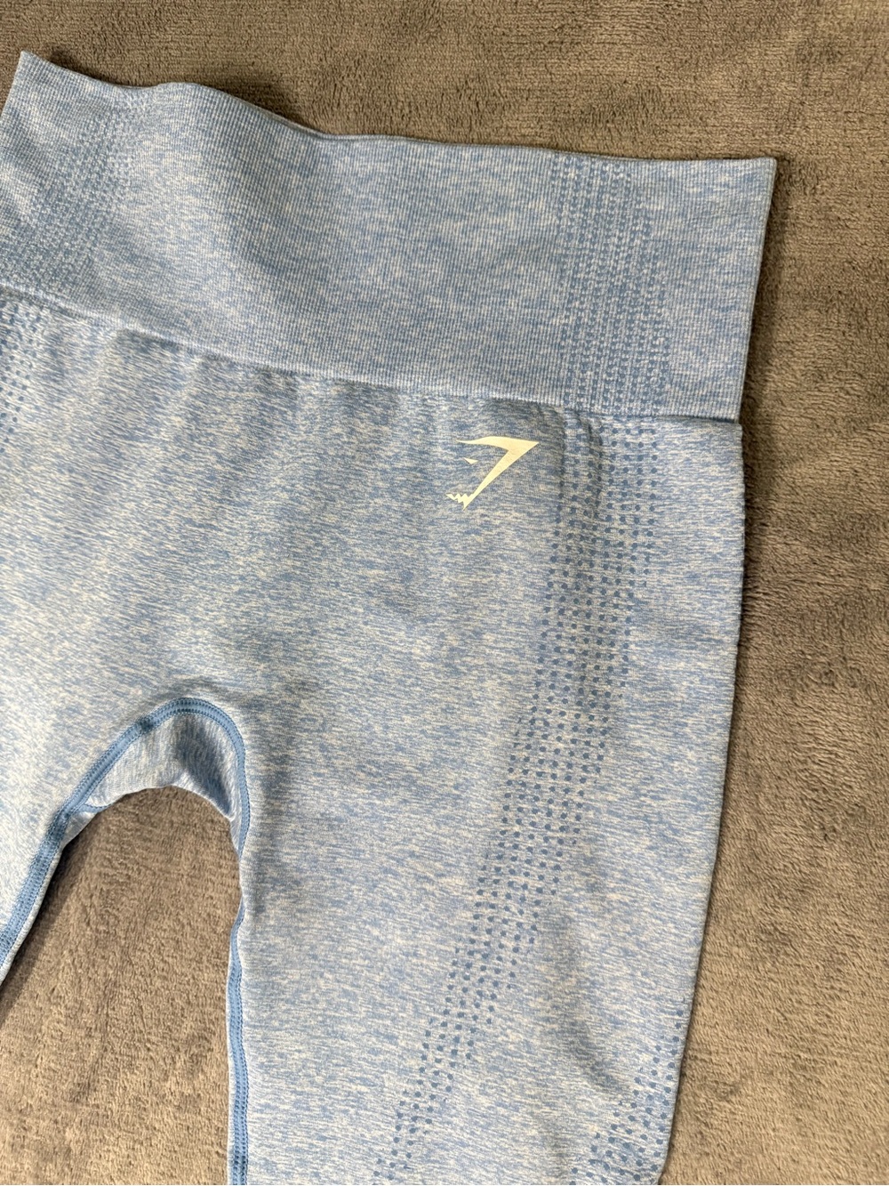 Gymshark Light Blue Marl High Waisted Seamless Leggings size SMALL